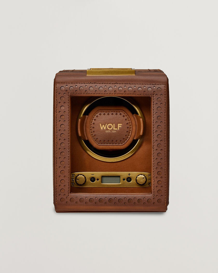 WOLF Brouge Single Watch Winder Burnished Brown – Marrone