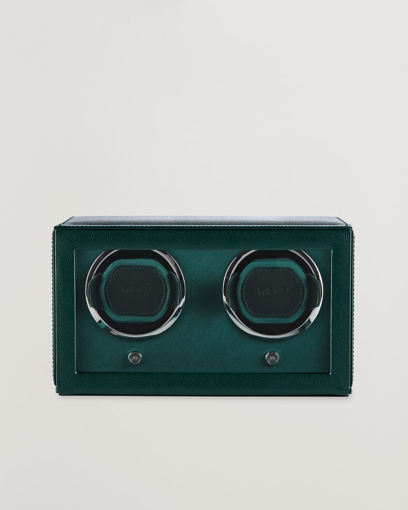 WOLF Cub Double Watch Winder With Cover Green – Verde