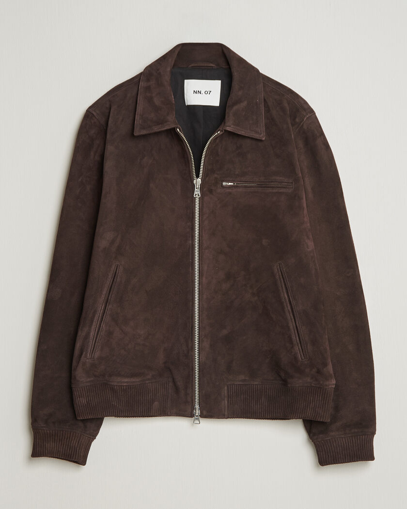 NN07 Owen Suede Jacket Dusky Port – Marrone