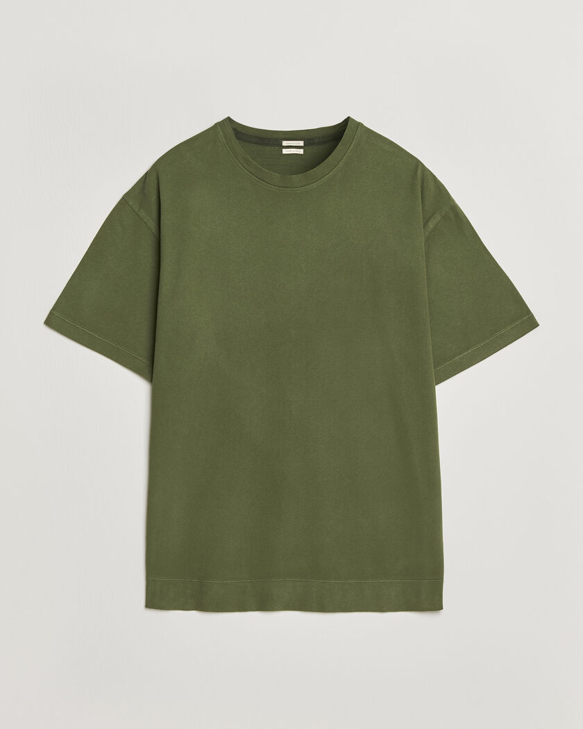 Massimo Alba Nevis Brushed Cotton T-Shirt Moss Green – Verde
