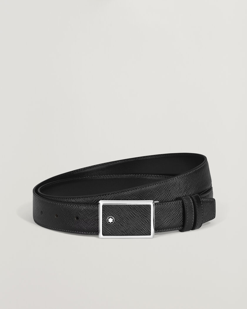 Montblanc Buckle 30mm Leather Belt Black – Nero