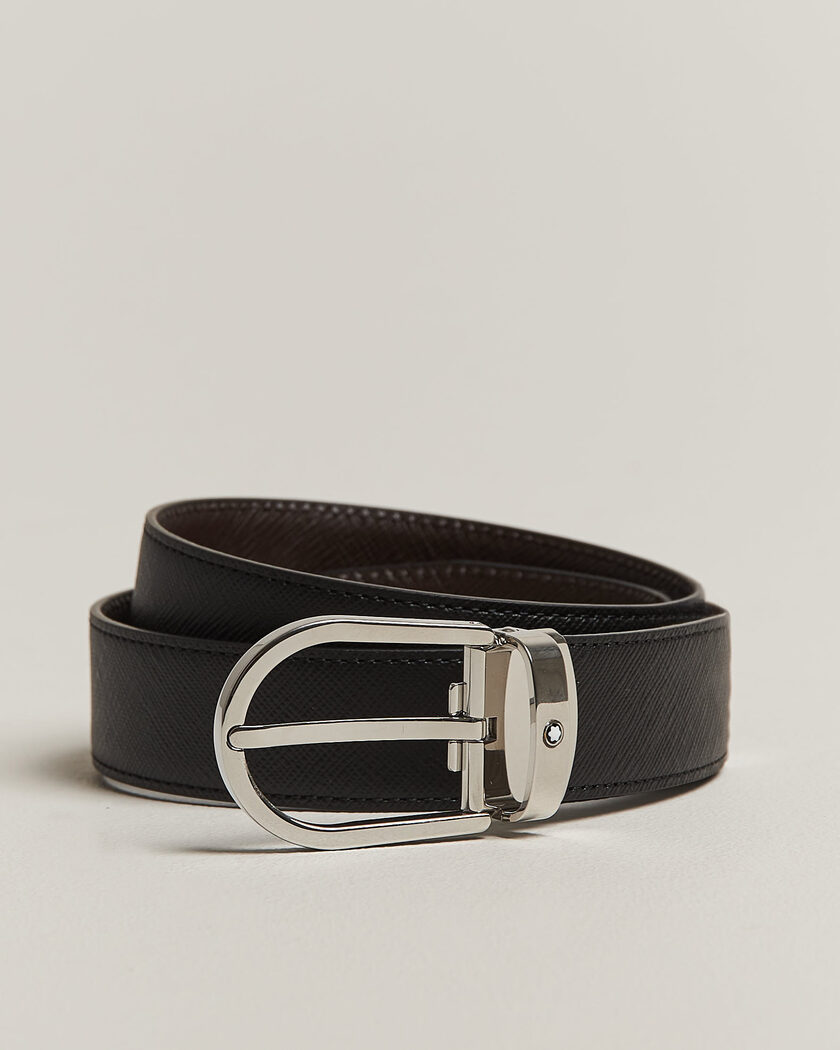 Montblanc Sartoial Horseshoe 30mm Reversible Belt Black/Brown – Marrone