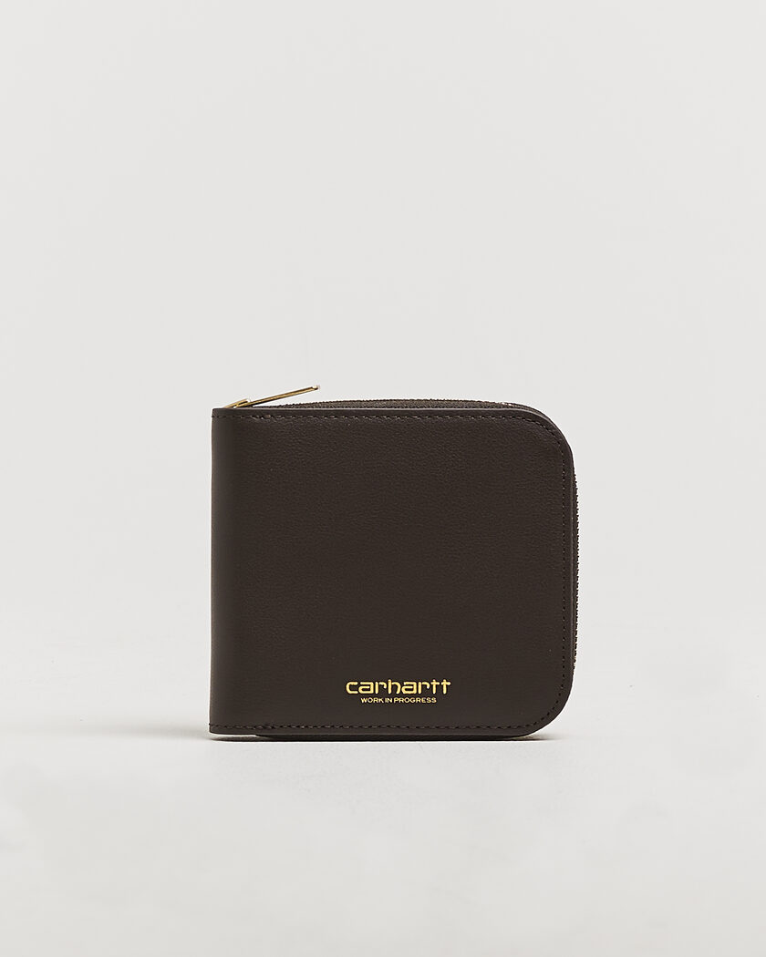 Carhartt WIP Leather Zip Wallet Tobacco – Marrone