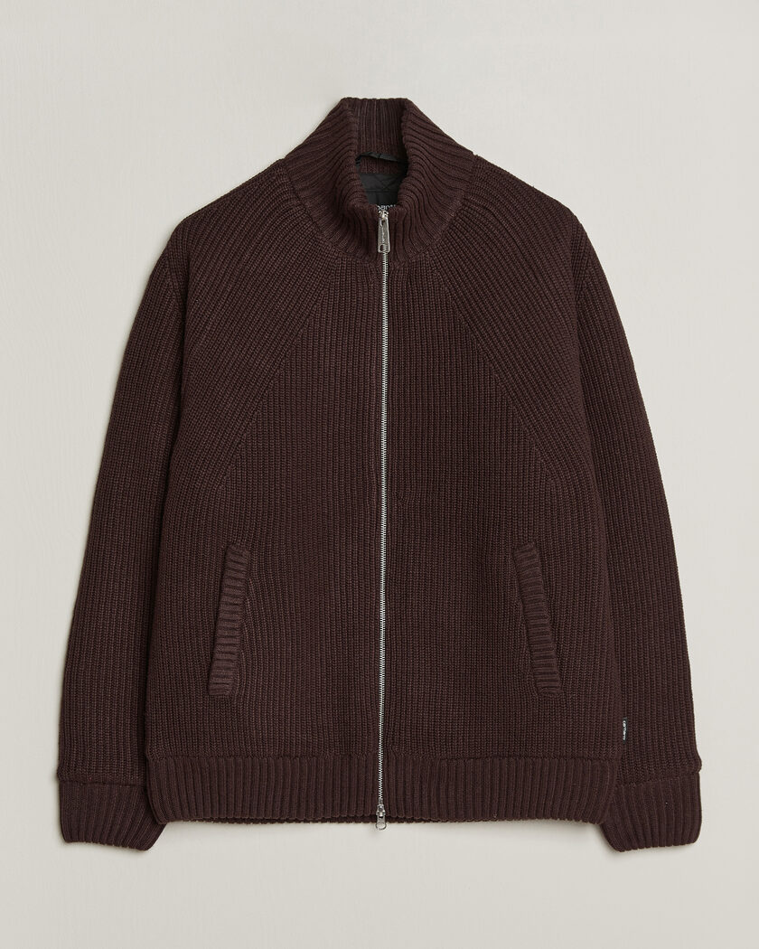 Carhartt WIP Bandley Padded Wool Mix Full Zip Palisander Brown – Marrone
