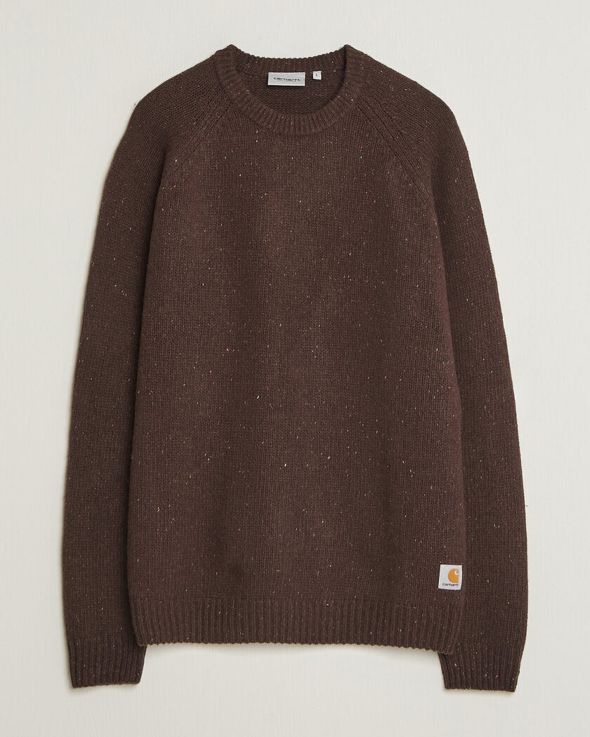 Carhartt WIP Anglistic Wool/Cotton Sweater Tobacco – Marrone