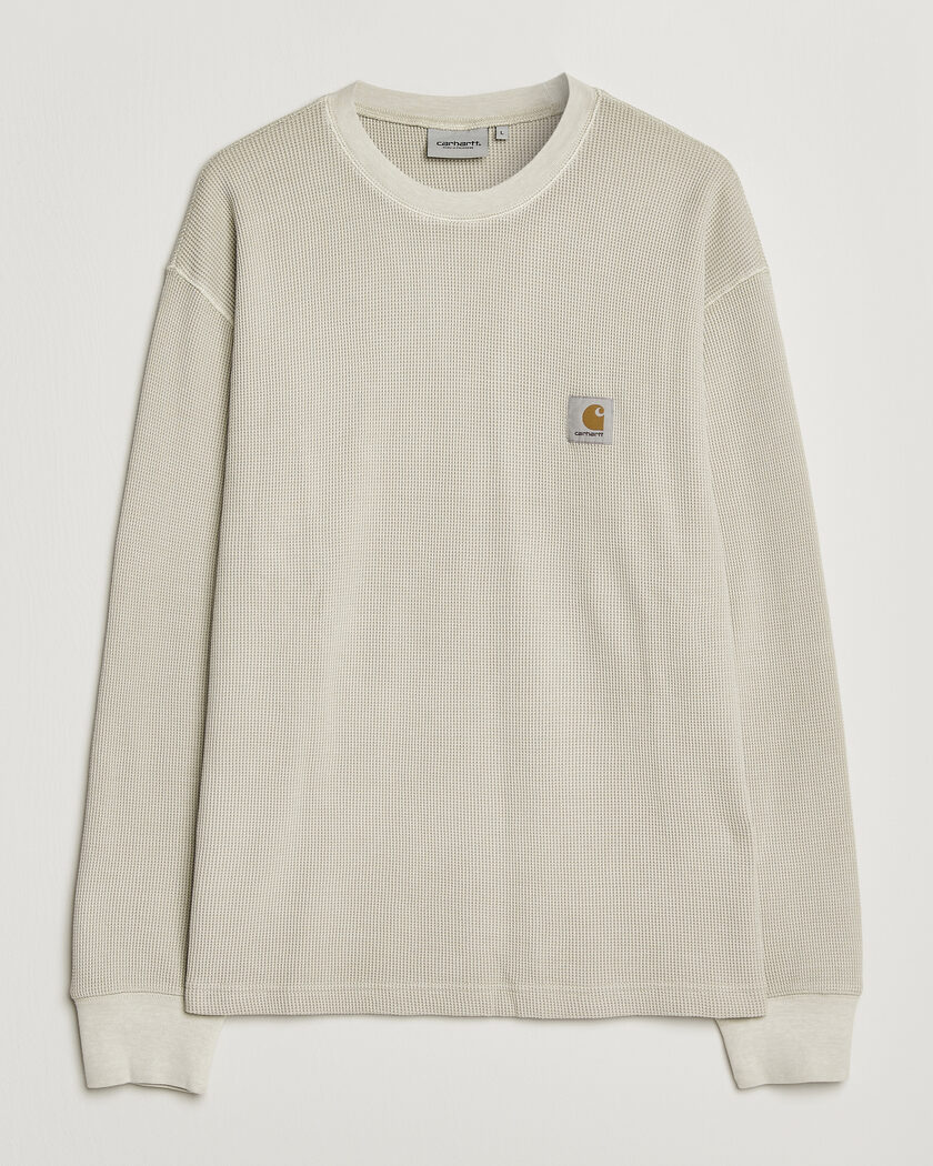 Carhartt WIP Long Sleeve Waffle T-Shirt Fleur De Sel – Bianco