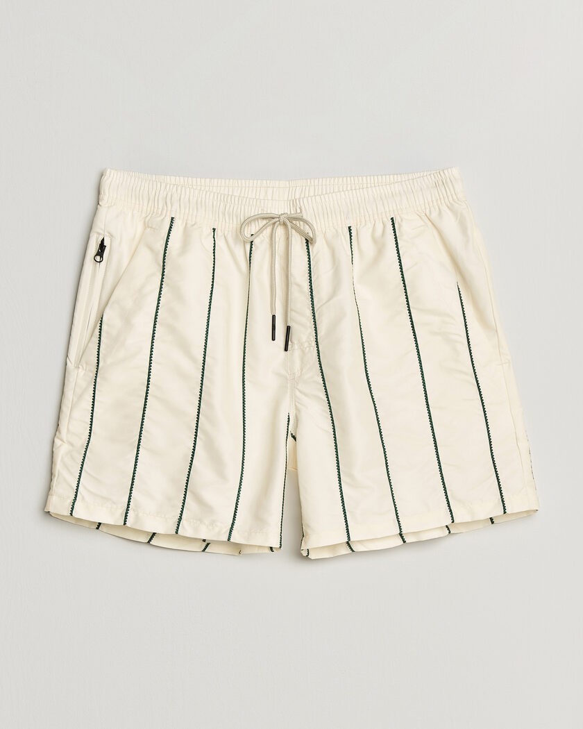 OAS Printed Swimshorts White/Green – Bianco
