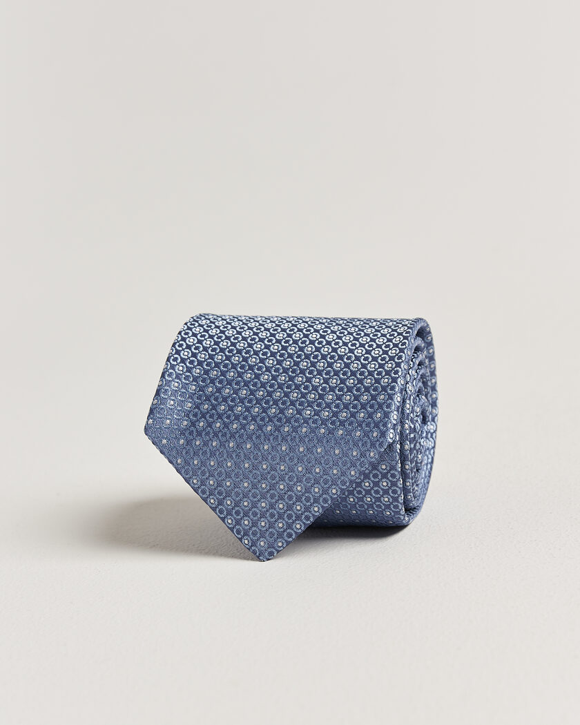 Canali Jacquard Silk Tie Sky Blue – Blu