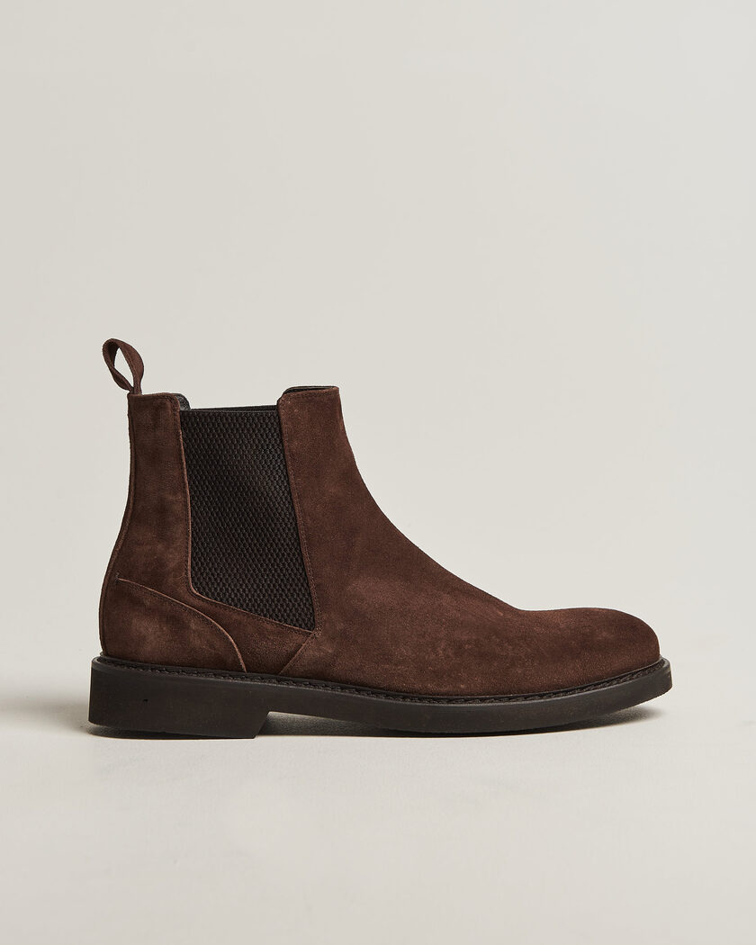 Canali Chelsea Boots Dark Brown Suede – Marrone