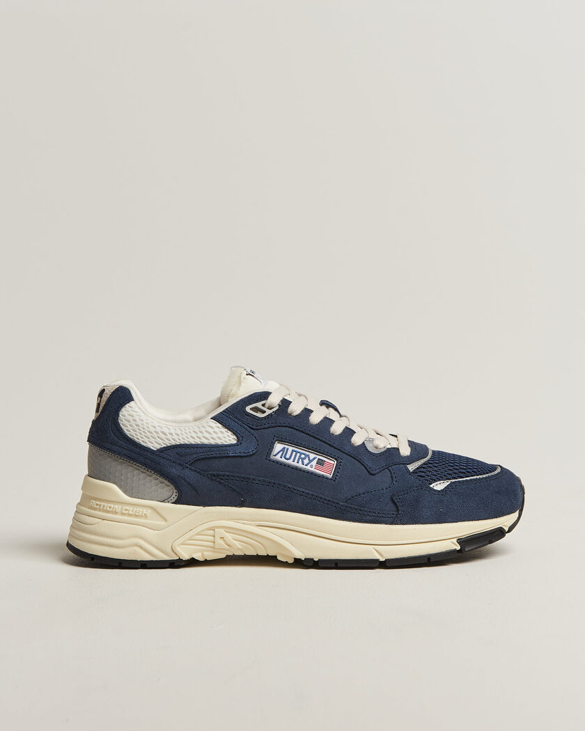 Autry Hyperway Low Suede Running Sneaker Navy – Blu