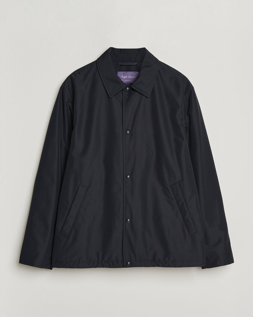 Ralph Lauren Purple Label Nylon Bomber Jacket Racing Navy – Blu