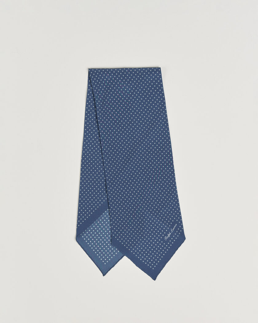 Ralph Lauren Purple Label Silk Neckerchief Blue Horizon – Blu