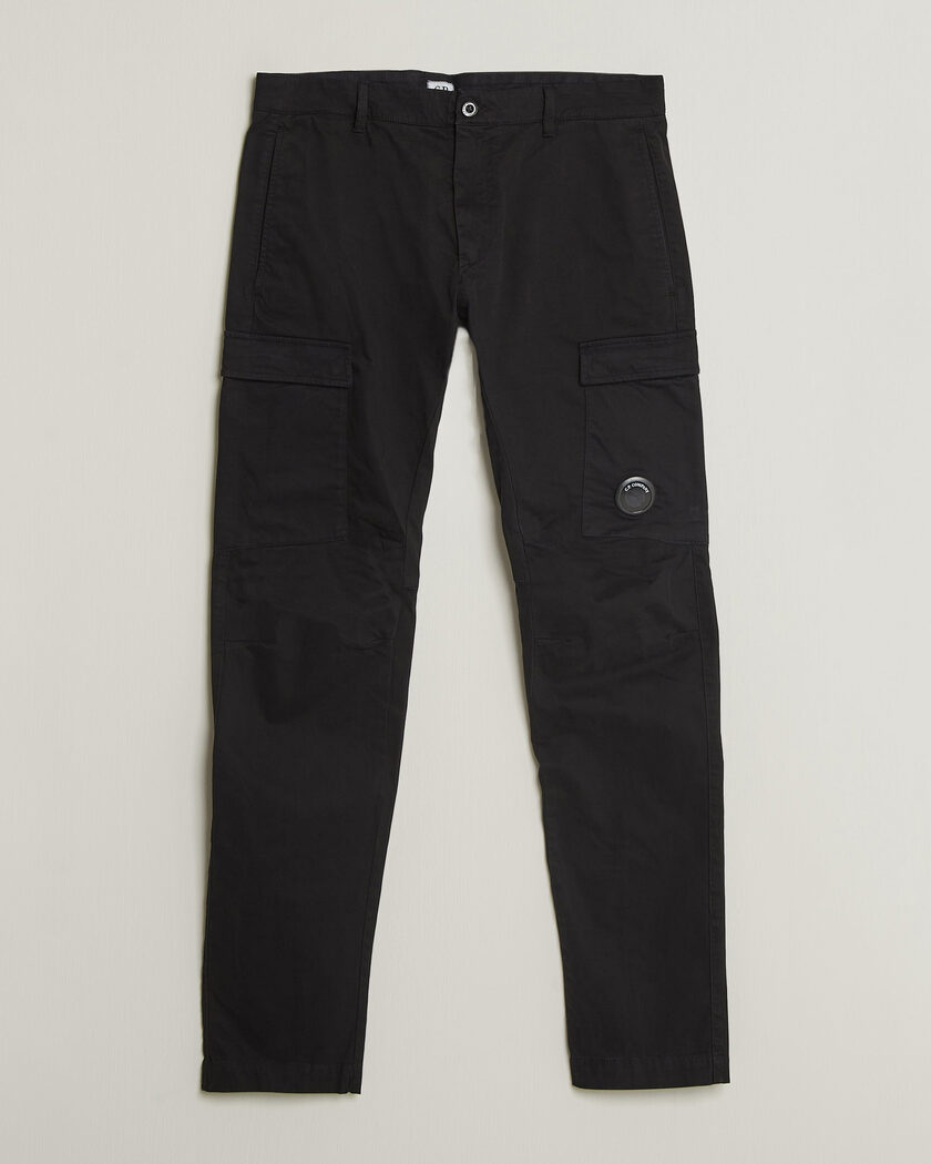 C.P. Company Stretch Satin Lens Cargo Pants Black – Nero