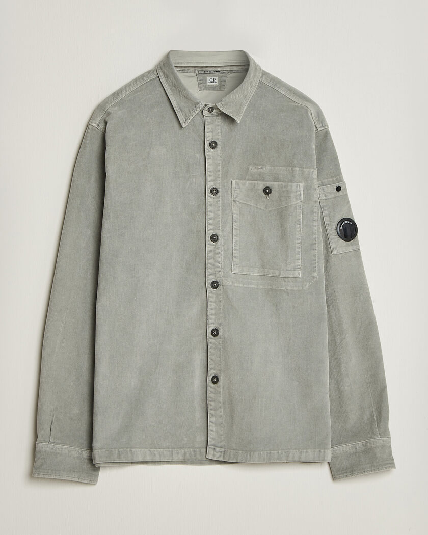 C.P. Company Corduroy Lens Overshirt Light Grey – Grigio