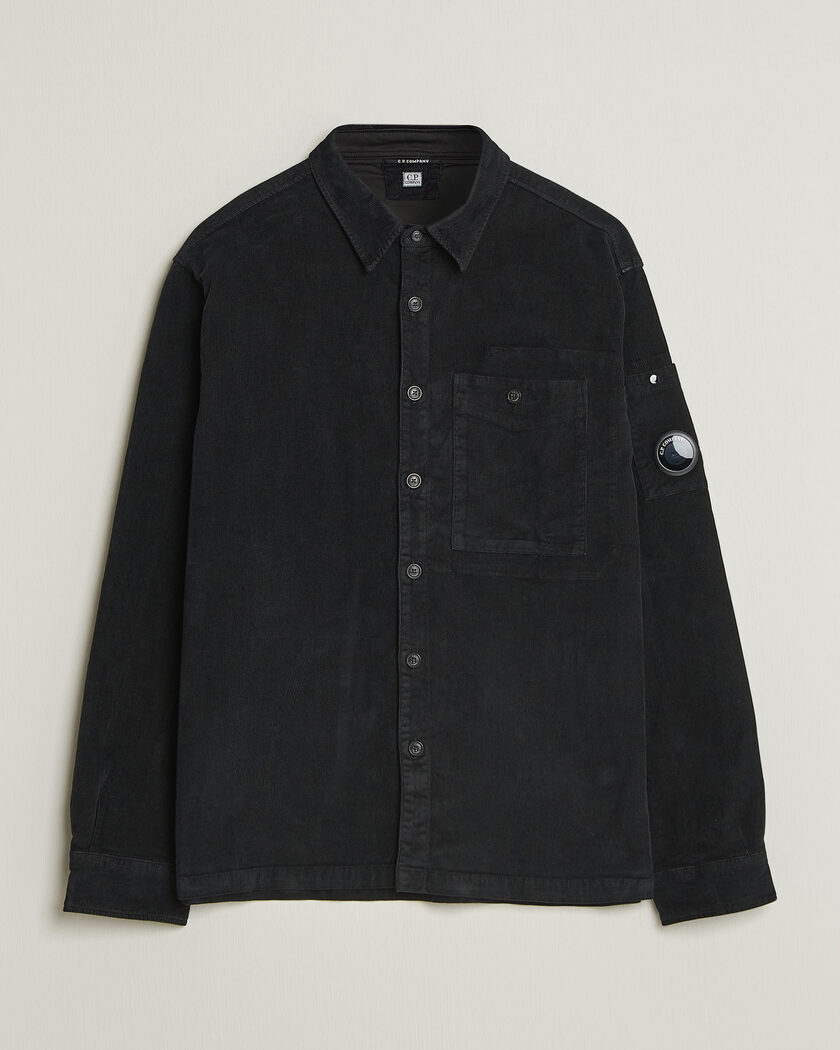 C.P. Company Corduroy Lens Overshirt Black – Nero