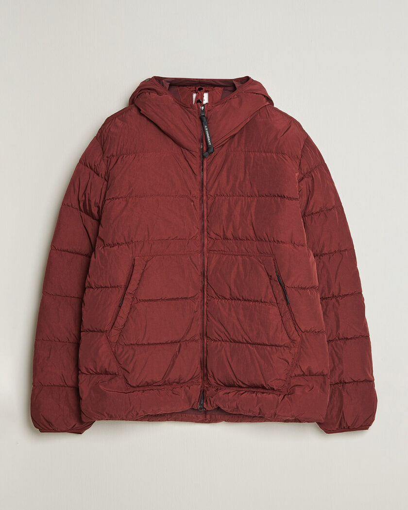 C.P. Company Chrome-R Goggle Down Jacket Burgundy – Rosso