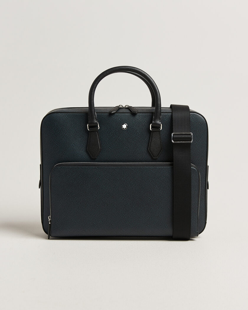 Montblanc Sartorial Medium Document Case Tweed Blue – Blu