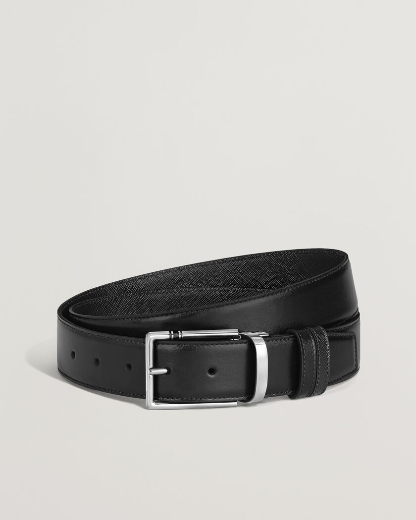 Montblanc 35mm Reversible Calf/Sartorial Belt Black – Nero