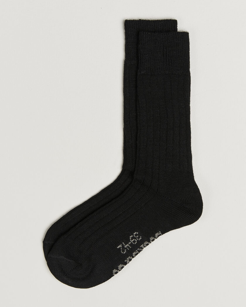 Alpacasocks & Co 2-Pack Ribbed Alpacka Wool Socks Black – Nero