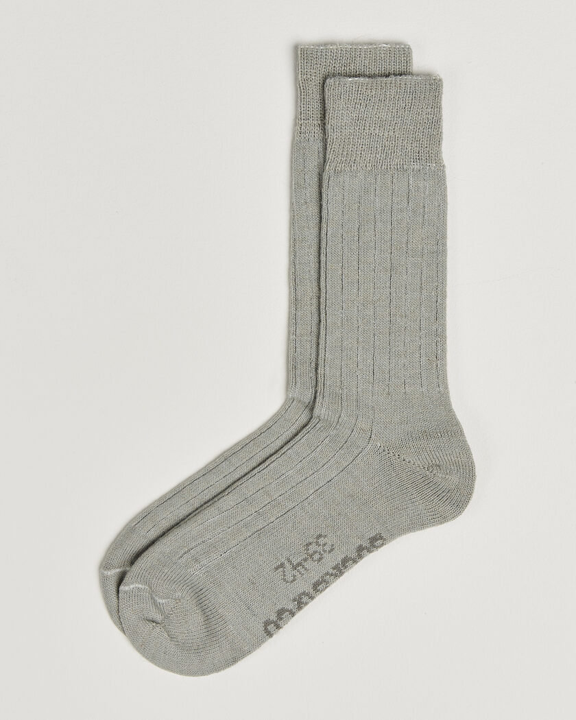 Alpacasocks & Co 2-Pack Ribbed Alpacka Wool Socks Light Grey – Grigio