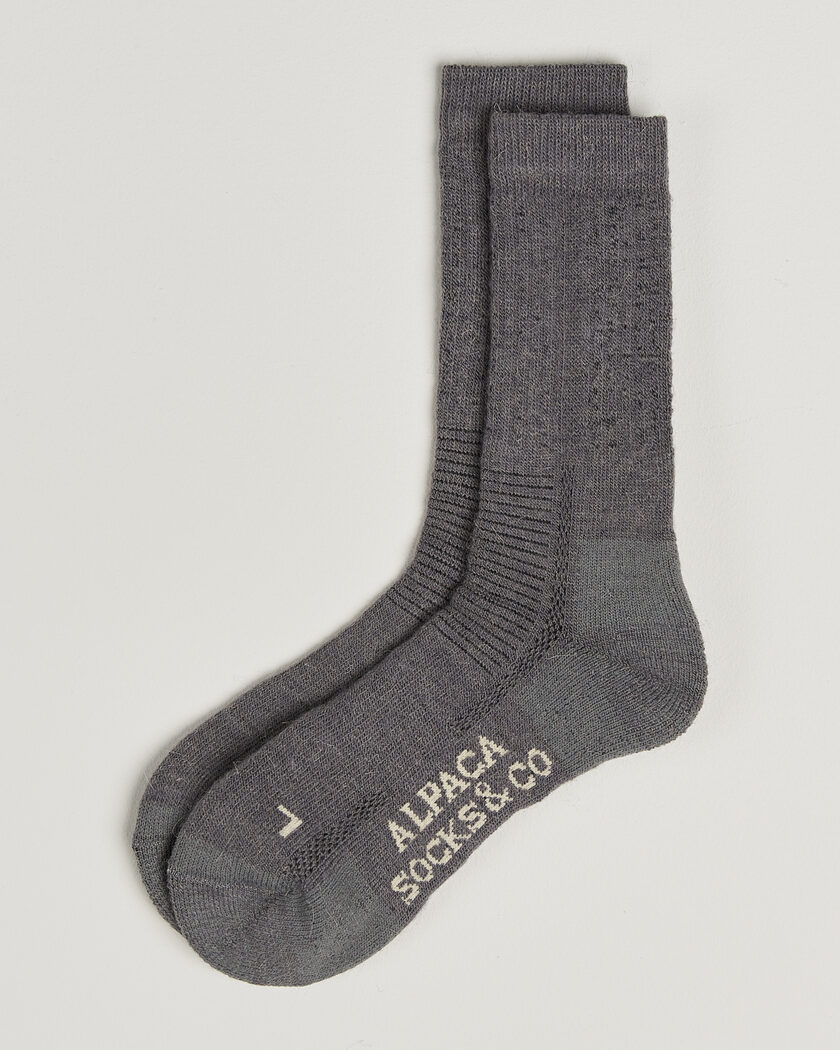 Alpacasocks & Co 2-Pack Heavy Alpacka Wool Socks Dark Grey – Grigio