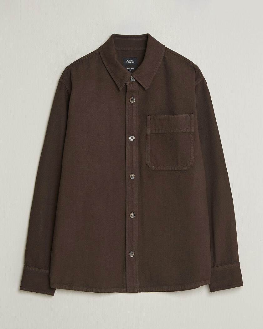 A.P.C. Basile Overshirt Chocolate – Marrone