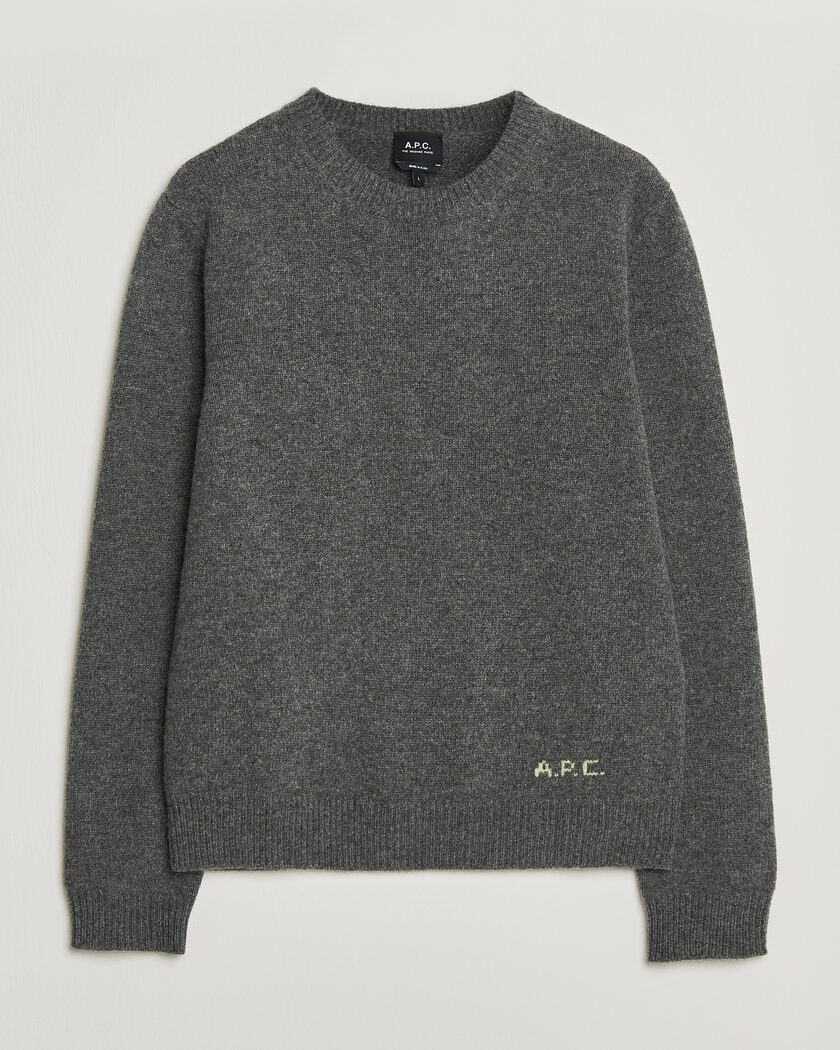 A.P.C. Edmond Wool Knitted Sweater Anthracite Melange – Grigio