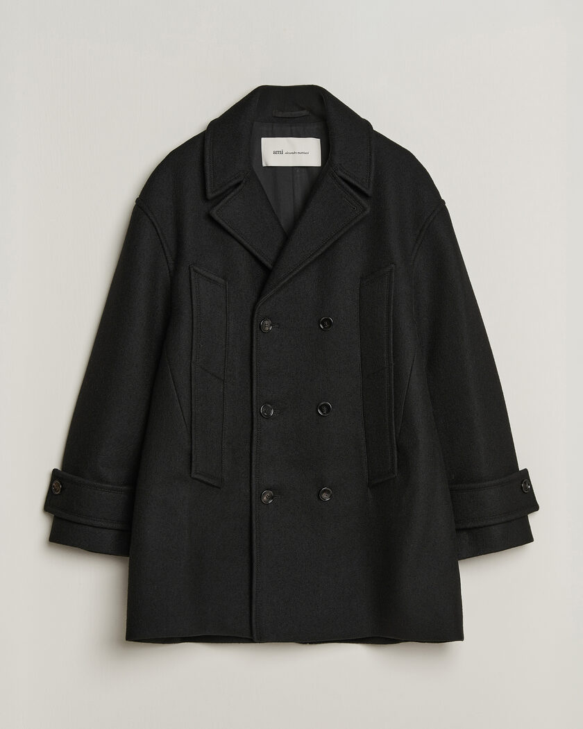 AMI Wool Peacoat Black – Multicolore