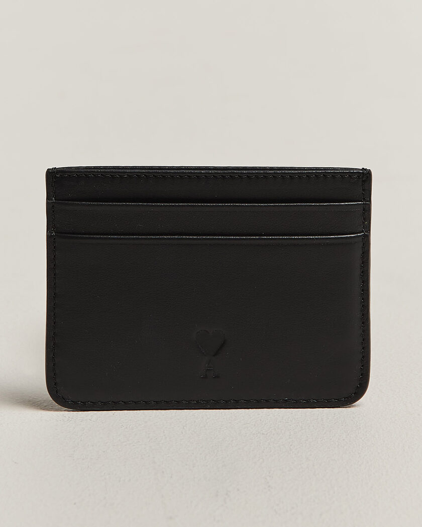 AMI Tonal Heart Logo Card Holder Black – Nero