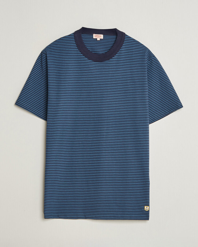 Armor-lux Héritage Callac Striped T-Shirt Navy/Teal – Blu