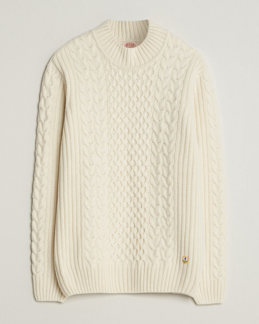 Armor-lux Wool Knitted Sweater Nature – Bianco