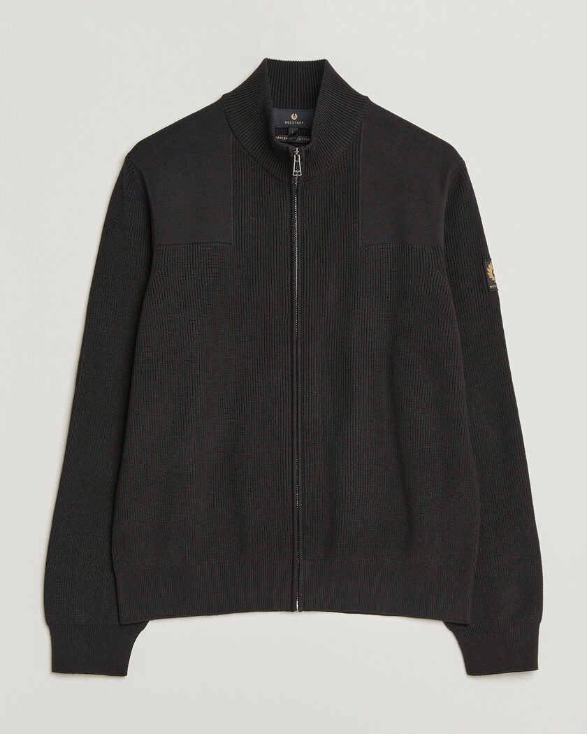 Belstaff Commander Knitted Full Zip Black – Nero