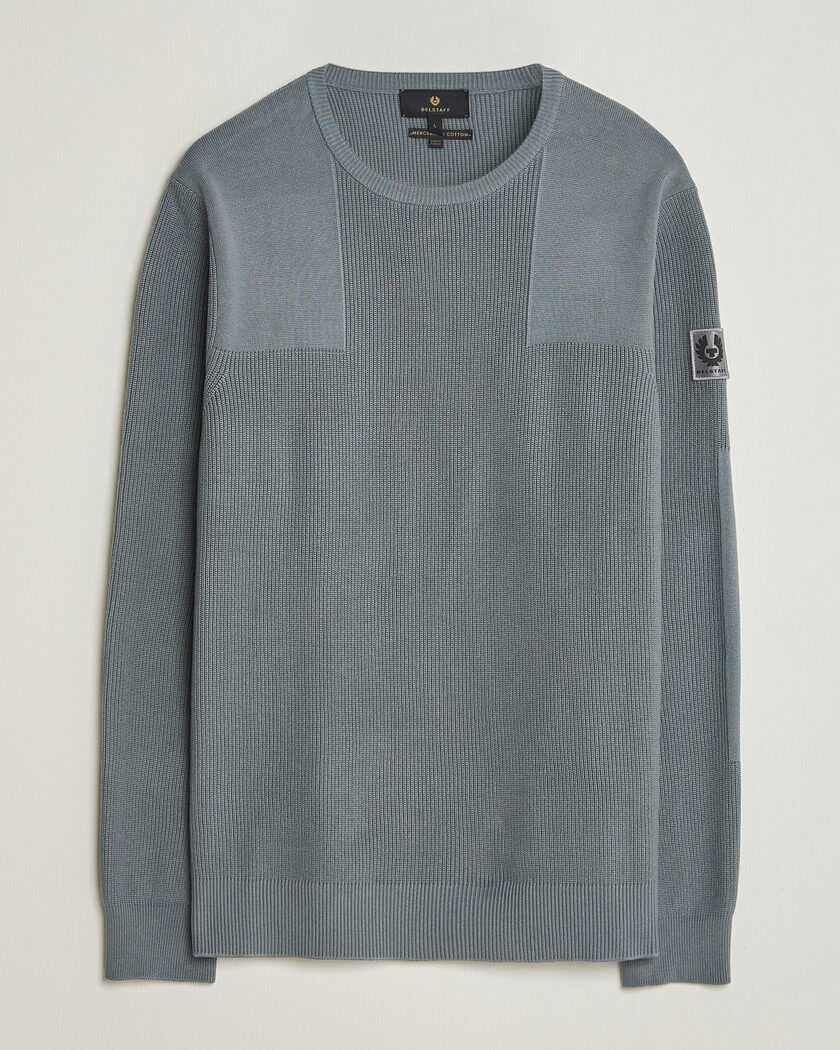 Belstaff Commander Knitted Crew Neck Atlantic Grey – Grigio