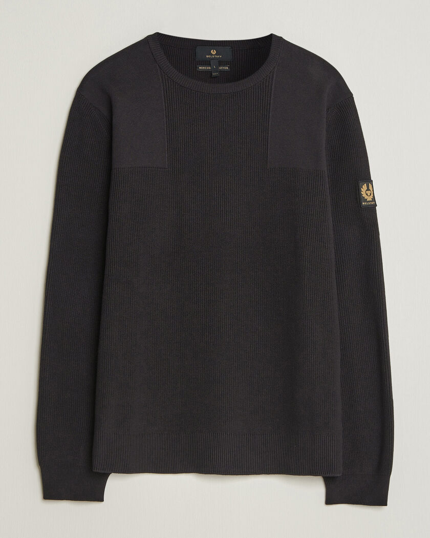 Belstaff Commander Knitted Crew Neck Black – Nero