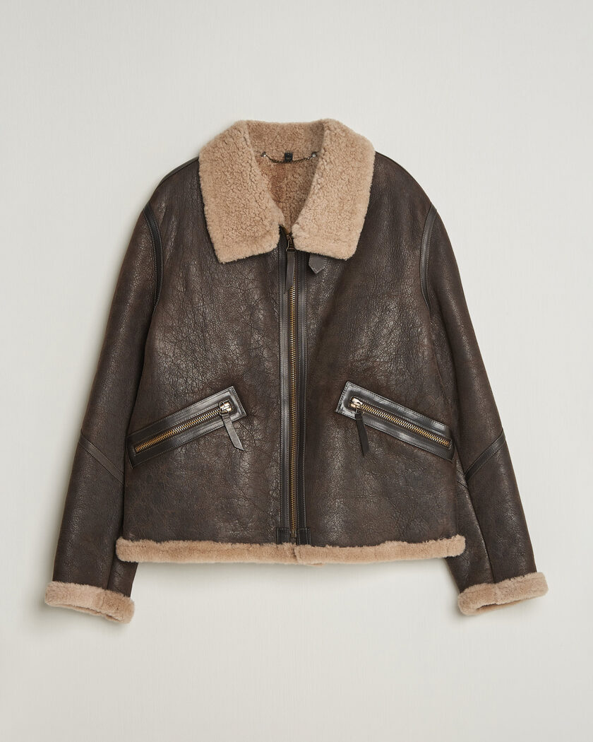Belstaff Winterbrook Shearling Jacket Dark Brown – Marrone