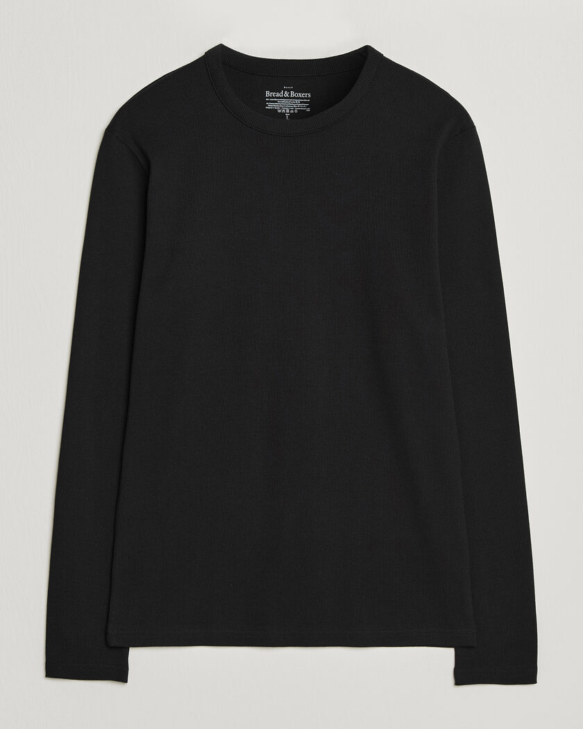 Bread & Boxers Ribbed Long Sleeve T-Shirt Black – Nero