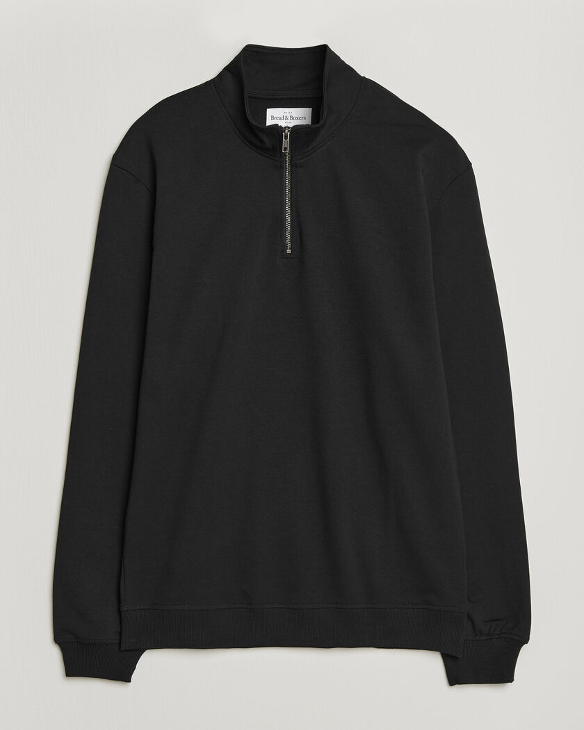 Bread & Boxers Loungewear Half Zip Black – Nero