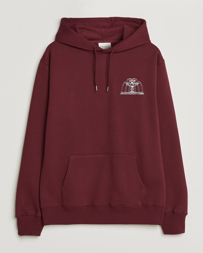Drôle de Monsieur Fountain Printed Hoodie Burgundy – Rosso