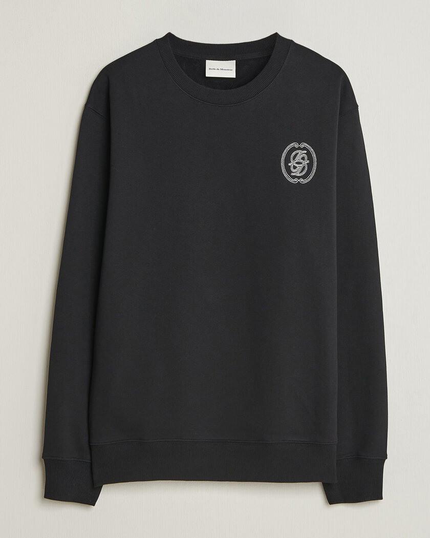 Drôle de Monsieur Mirror D Embroidered Sweatshirt Black – Nero