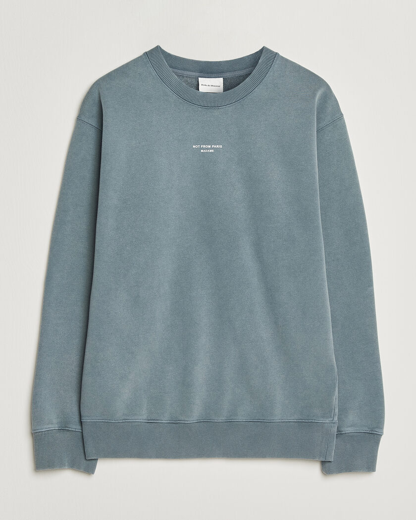 Drôle de Monsieur Classic Slogan Sweatshirt Dark Grey – Grigio