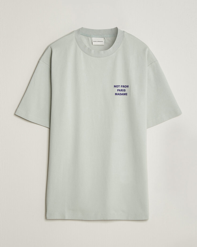 Drôle de Monsieur Bold Slogan T-Shirt Grey – Grigio