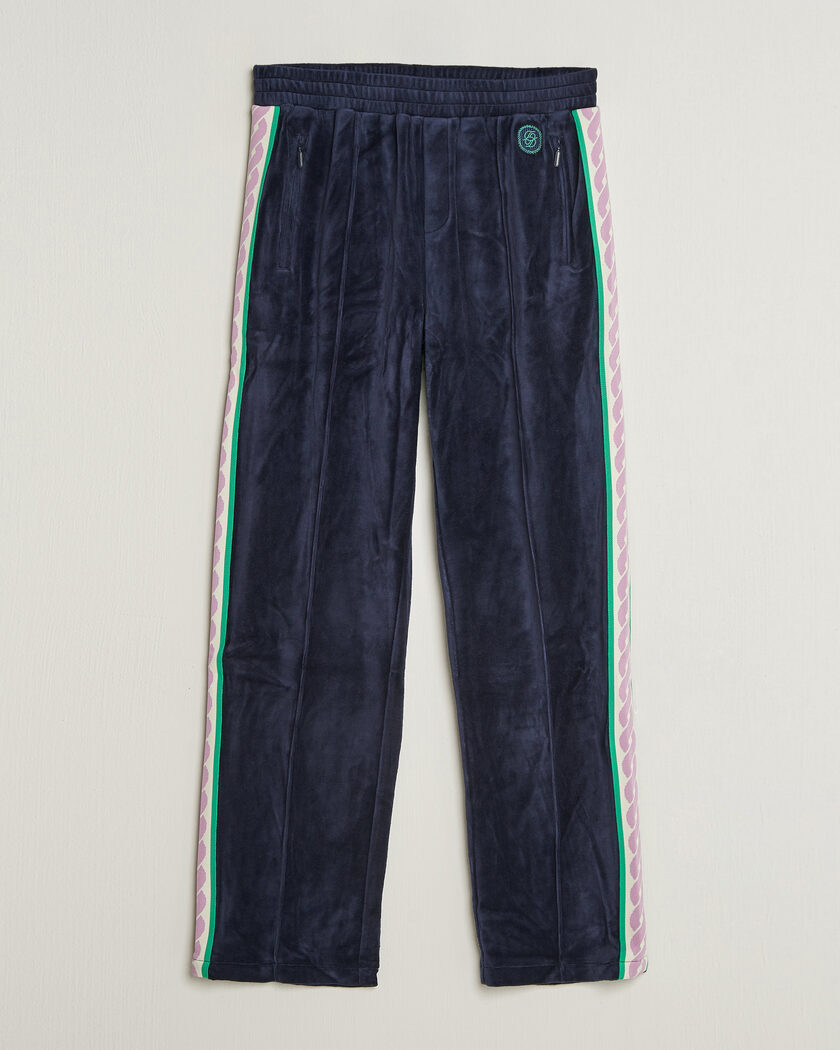 Drôle de Monsieur Survêtement Velours Track Pants Navy – Blu