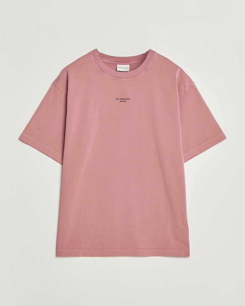 Drôle de Monsieur Classic Slogan T-Shirt Dark Pink – Rosa