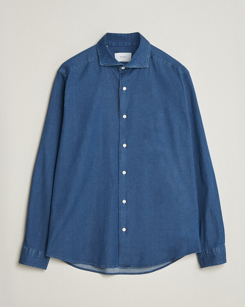 Eton Casual Fit Denim Shirt Dark Wash – Blu