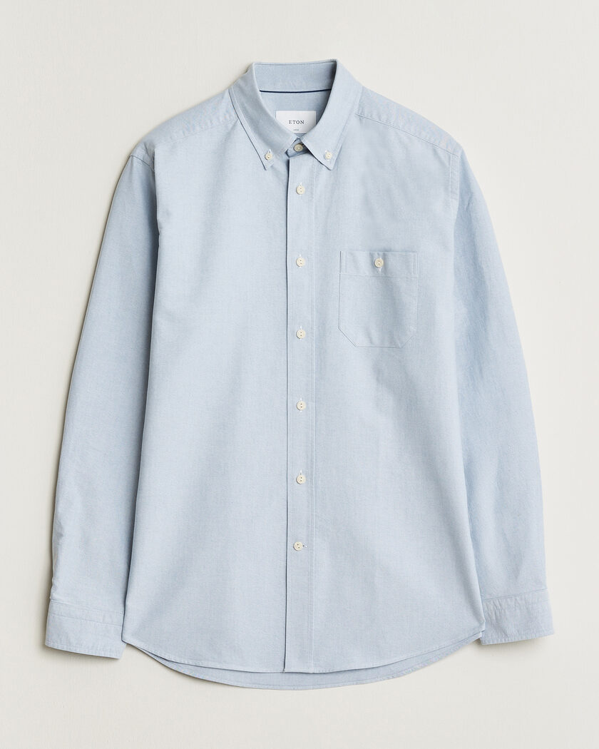 Eton Regular Fit Ivy Oxford Shirt Light Blue – Blu