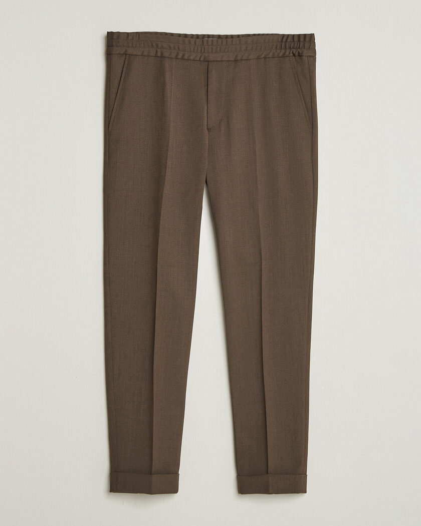 Filippa K Terry Wool Trousers Walnut Brown – Marrone