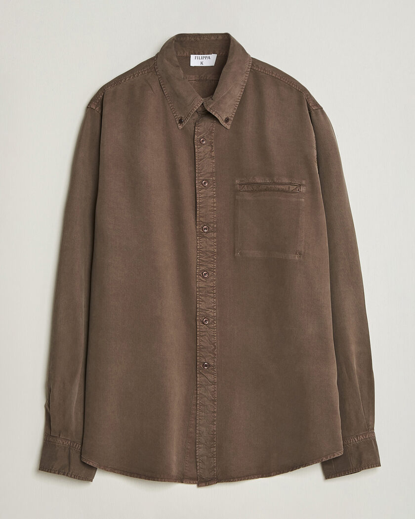 Filippa K Zack Lyocell Shirt Ebony Brown – Marrone
