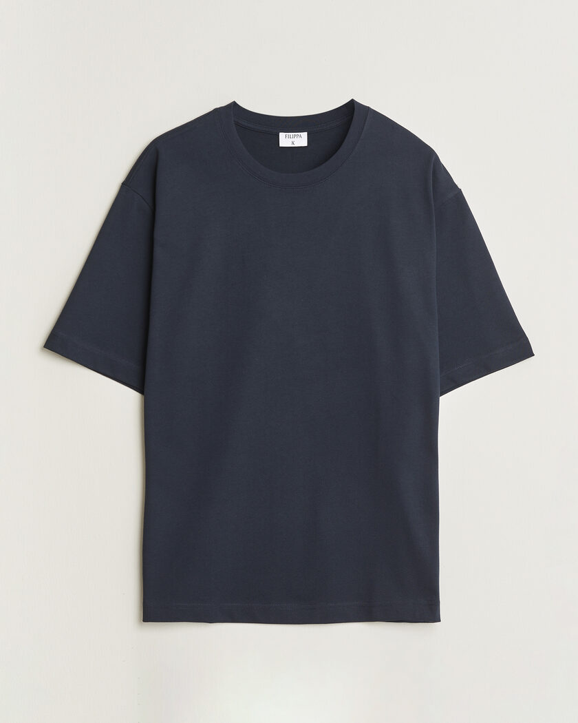 Filippa K Heavy Cotton Crew Neck T-Shirt Night Blue – Blu