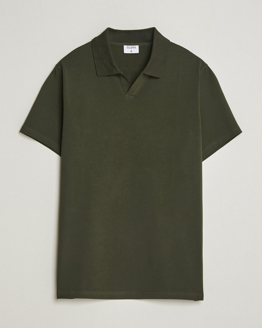 Filippa K Soft Lycra Polo T-Shirt Night Green – Verde