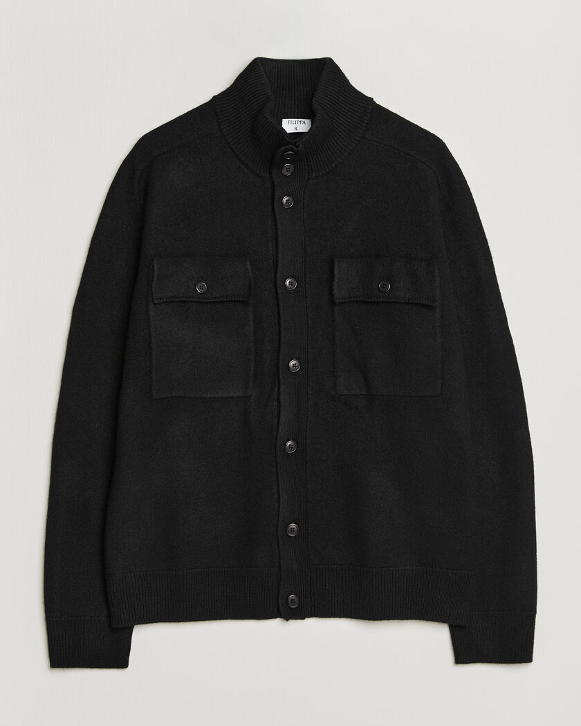 Filippa K Wool Knitted Cardigan Black – Nero